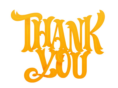 Thank You! custom handlettering happy lettering thank you thanks giving type yellow