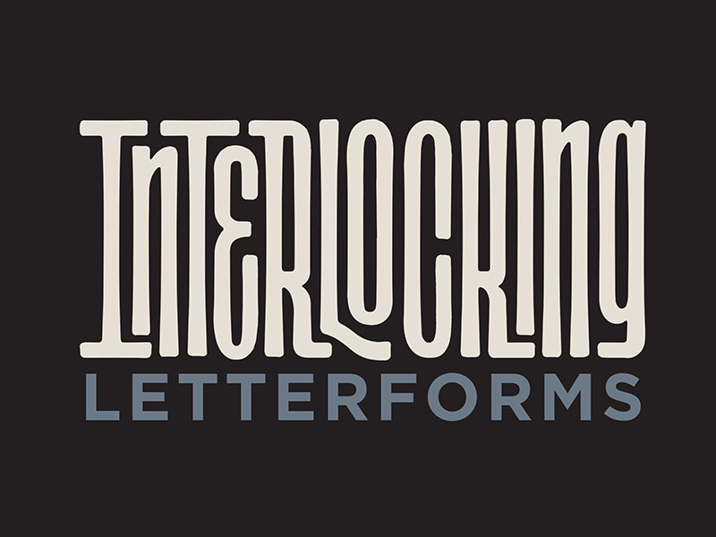 Interlocking Letterforms - Title For My New Online Class script sans-serif interlocking interlock handlettering lettering