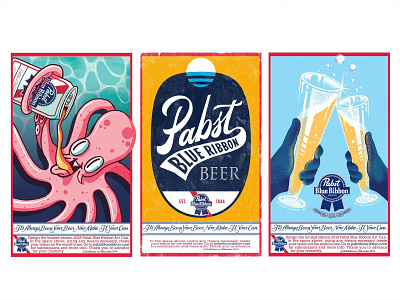 Pabst Beer Art Contest Dribbble beer bubbles design drawing glass handlettering illustration lake michigan lettering logo milwaukee octopus pabst script sketch texture type typography water wisconsin