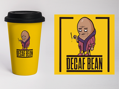 Decaf Bean branding coffee decaf design design757 digital illustration graphic design hot drink identity design illustration mock up package design