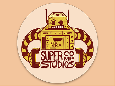 SCS Robot badge button design design757 digital illustration graphic design illustration nfk robot
