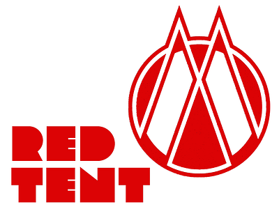 RED TEND brand identity logo logotype red tent tent texture vector