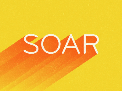 Soar 3d gradient shadow texture type typography