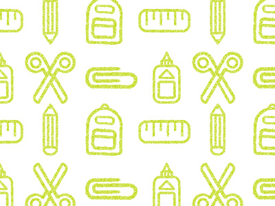 Back to School illustration pattern school supplies tools