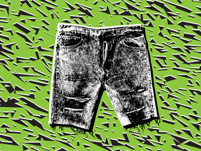 Jorts 80s cutoffs illustration jorts pattern summer