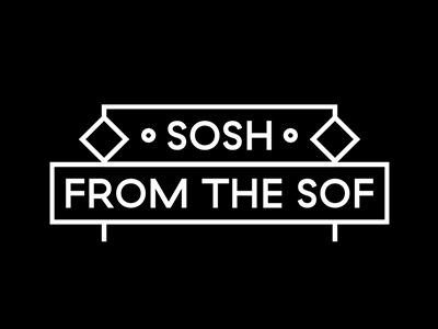 Sosh from the Sof branding couch design geometry lockup logo monoline social social media sofa type typography