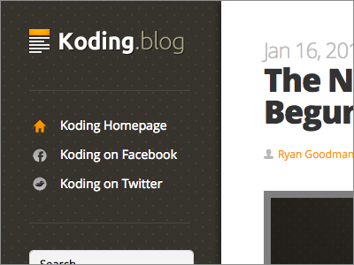 Koding Blog blog koding open sans wordpress