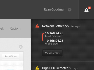 A thing I'm working on... alert alerts button header monitoring network pictos sidebar ui