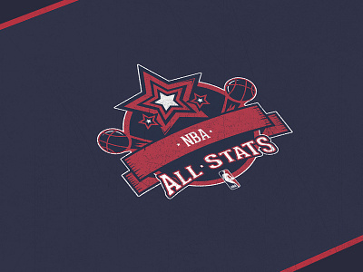 NBA All Stats Logo ball basket basketball blue dataviz icon logo nba nba all stats red sports stat