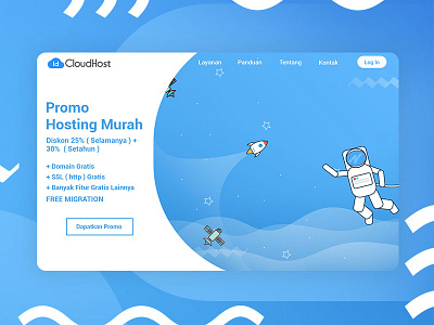 Id CloudHost Landing Page landing page web design web ui design