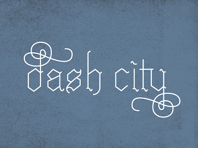 Dash City type custom dash city type typography