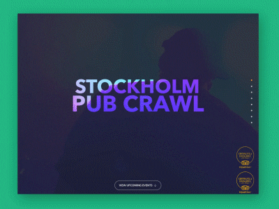 Stockholm Pubcrawl Header animate animation button animation dark entertainment header hover large scrolling mask video