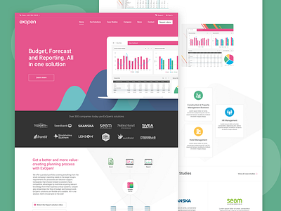 Fintech company Homepage bootstrap chart colorful diagram financial fintech graphs homepage product responsive technology