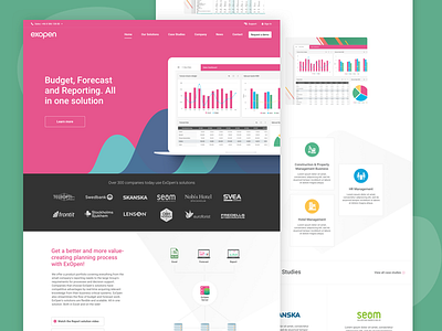 Fintech company Homepage