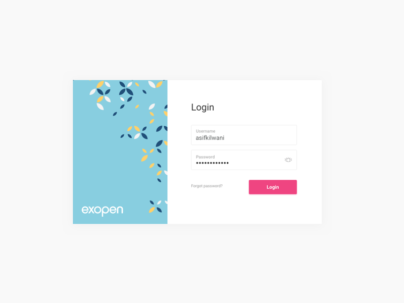 Exopen Login Form