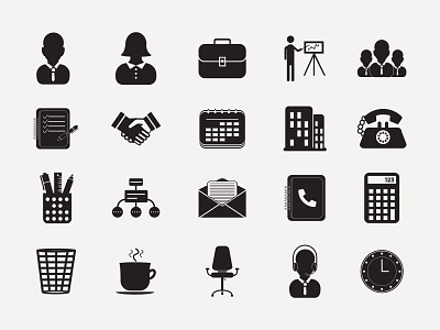 Business and Office Glyph Icons