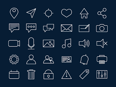 30 Linear Essential Icon Pack Vector Illustrations