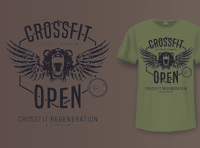 Fitness Gym T-shirt Design crossfit fitness graphic design tshirt tshirt design