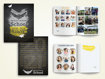 School Yearbook booklet graphic design print design student design yearbook
