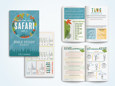 Kids Summer Camp Bible Study bible study booklet graphic design kids design print design summer camp