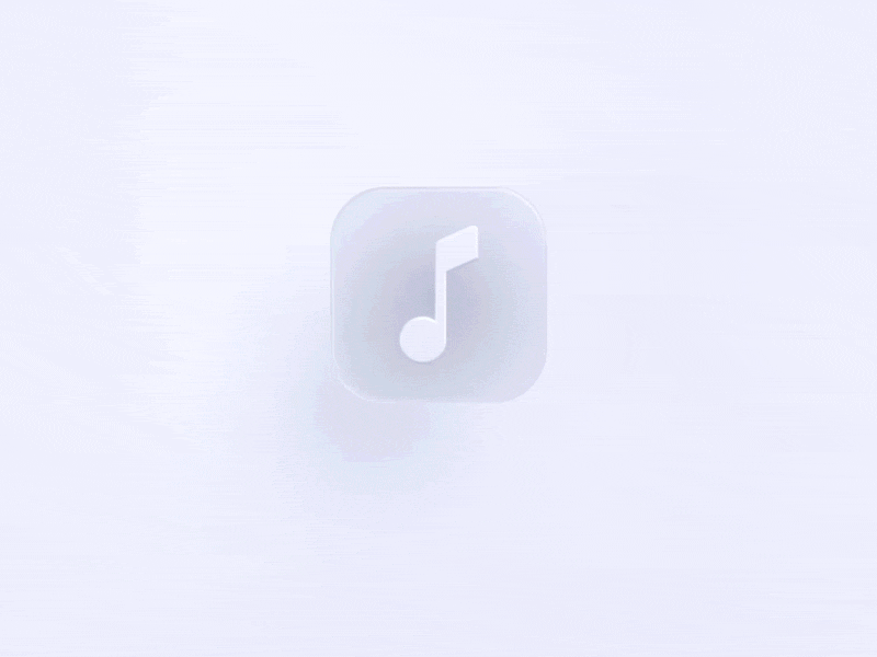 Frosted Music Icon Animate 3d 3d icon 3d music animation app branding c4d design gif glass glass icon icon logo logo motion motion graphics music icon octane ui ux web