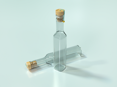 Realistic Bottle 3d ads bottle c4d isometric octane realistic render ui