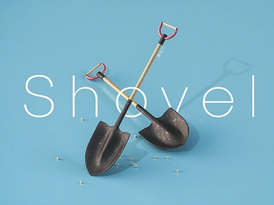 Shovel c4d design game isometric octane photoshop shovel toy ui