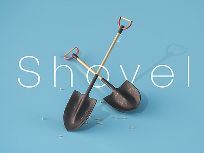 Shovel c4d design game isometric octane photoshop shovel toy ui