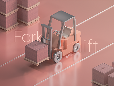 Forklift adobe c4d cinema4d design isometric octane otoy web