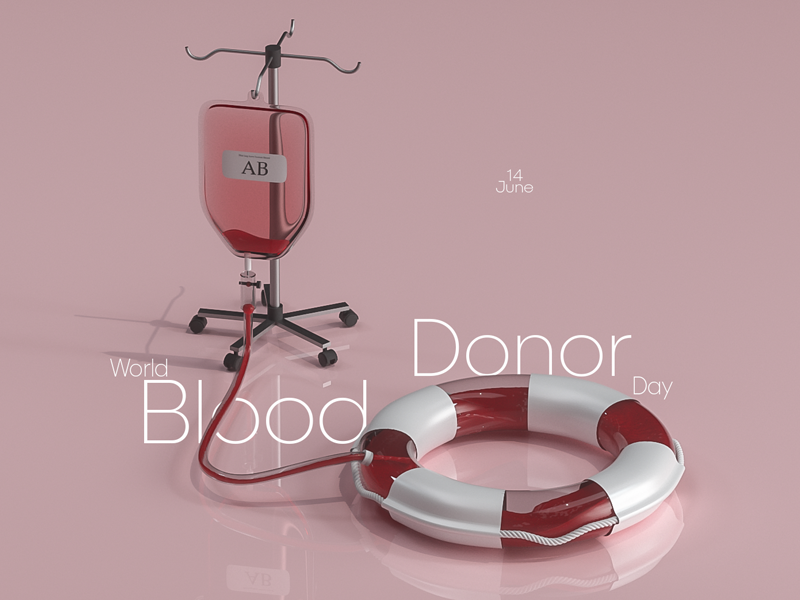 Blood Donor ui ads comercial isometric web realflow 3d cinema4d c4d blood