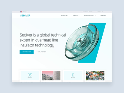 Sediver - Homepage iteration animation homepage motion ui website
