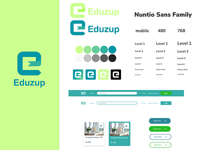 Eduzup Style Guide branding graphic design logo ui