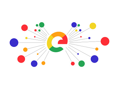 Logo with bubble visualization bubble charts dashboard charts e logo graphic design logo pie chart