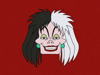 Smug, Smug Cruella black cruella devil deville disney evil red smug villain white