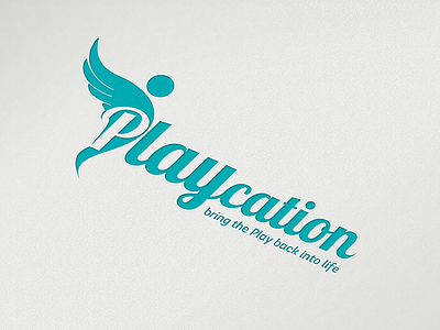 Playcation logo fun health logo logo design play playcation