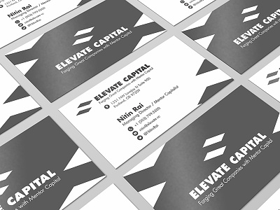 Elevate Capital business card design business card card elevate capital minimalistic simple stationary titanium