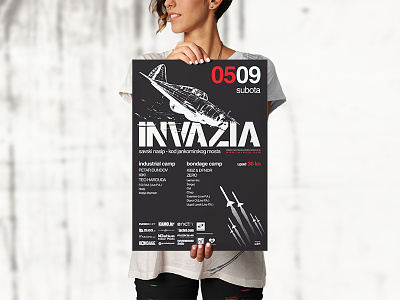 Invazia party poster club clubbing electronic freepik music party poster poster design street