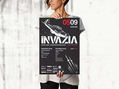 Invazia party poster