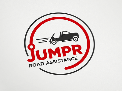 Jumpr logo canada emblem logo design road assistance towing