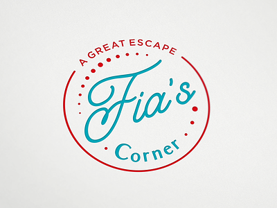 Logo for Fia's Corner cafe bar cafe coffee diner emblem food and drink logo design milkshake
