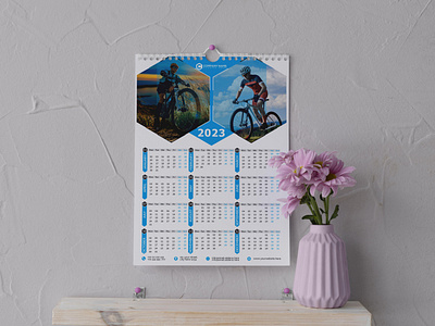 Wall Calendar 2023 - One Page Calendar Design - Calendar