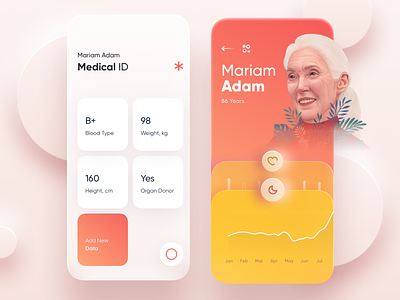 ♥️ Health App Concept app b dashboard design health id illustration medical medicine menu mobile ui