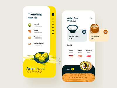 Food App app design food food app illustration ui uiux ux