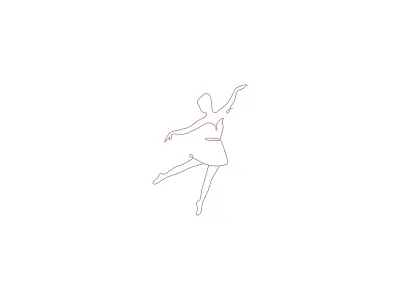 Ballet dancer ballerina ballet dancer illustration lineart logo logotype minimal