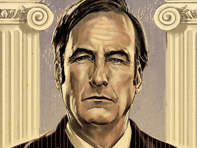 Better Call Saul advertising digital drawing fan art illustration pencil portrait poster tv series