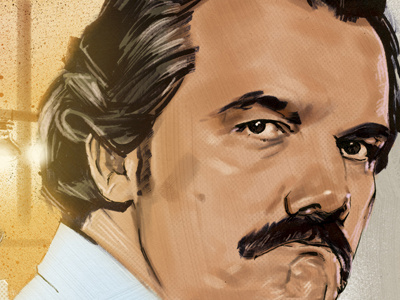 Narcos, alternative tv poster advertising alternative digital digital painting fan art figurative illustration painterly pen and ink portrait poster tv series