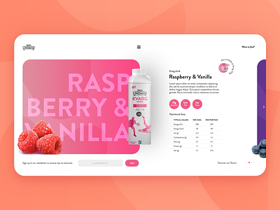 Lindahls Raspberry & Vanilla fruit groceries landing page page product product page shopping ui ux