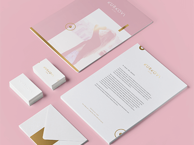 Kurkova branding logo stationery