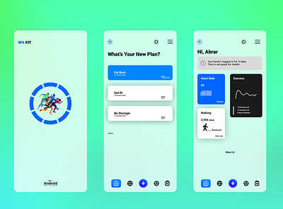 W4 FIT ( Mobile App design ) app design graphic design ui