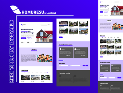 HOMURESU House Rental Website UI Design ui web design